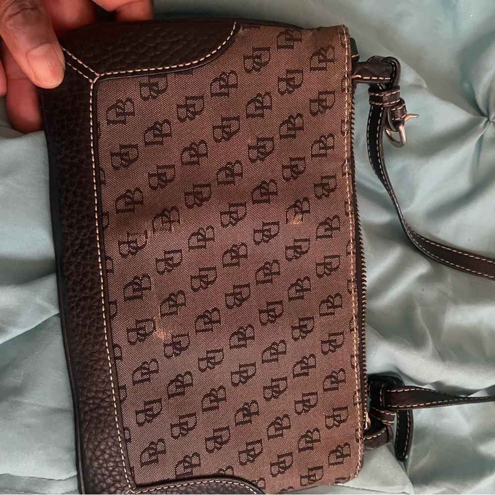 Vintage DOONEY & BOURKE Canvas and Leather Logo Bag Small